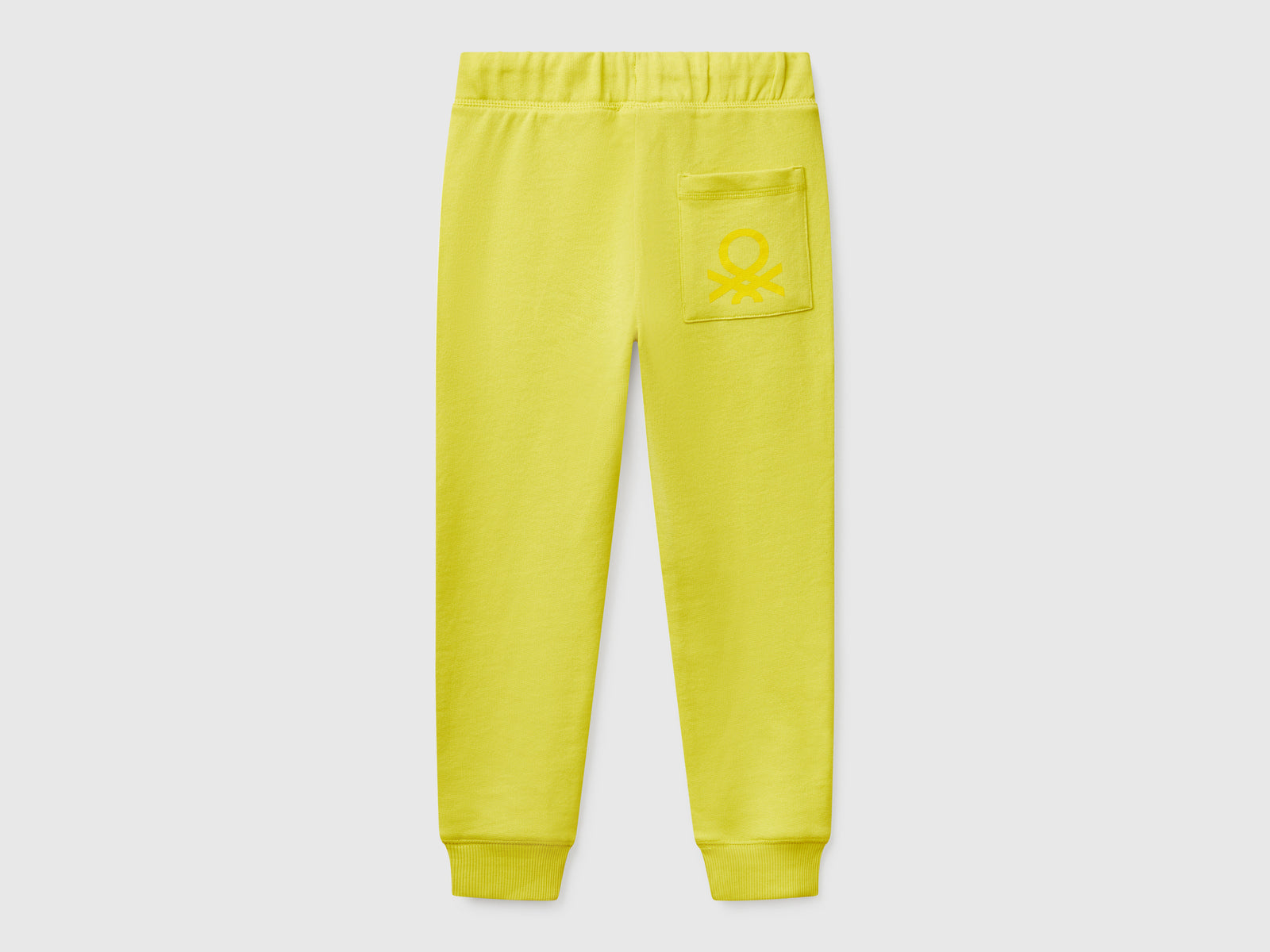 Pantaloni in felpa con logo da bambino lime 2 | Benetton Outlet