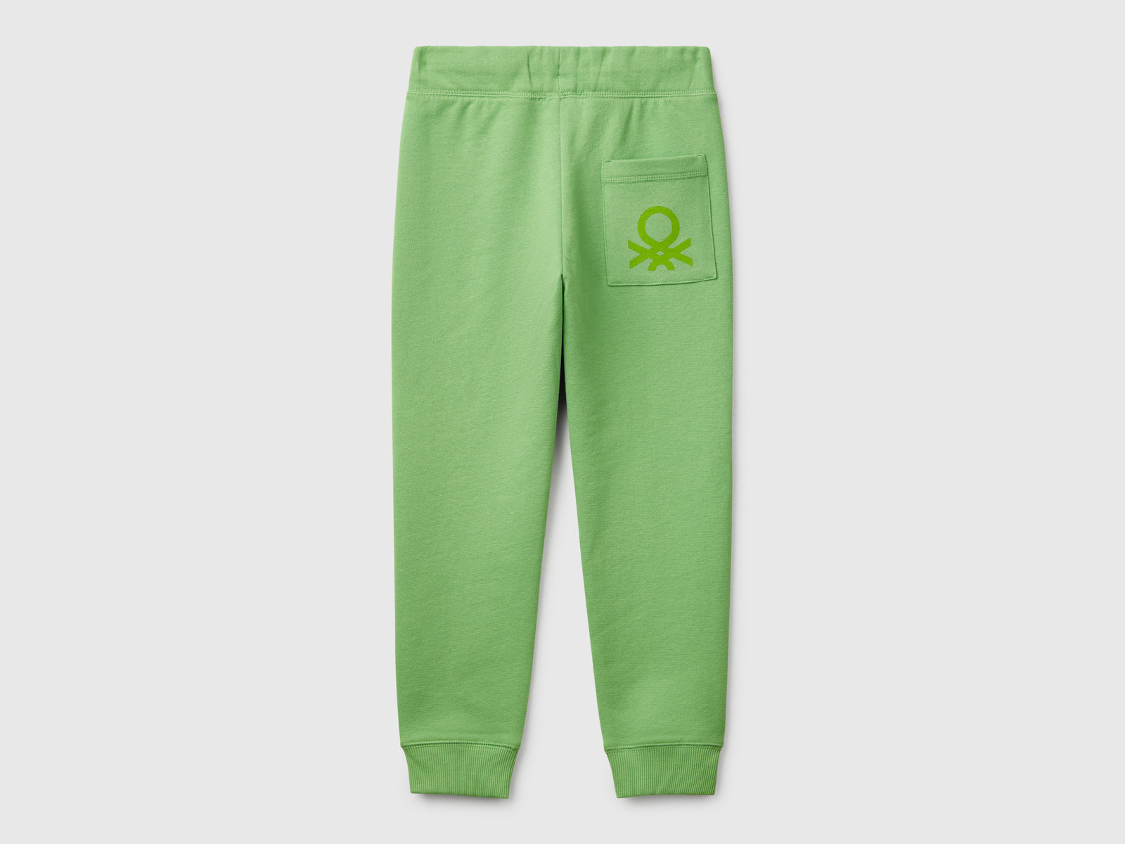 Pantaloni in felpa con logo da bambino verde 2 | Benetton Outlet