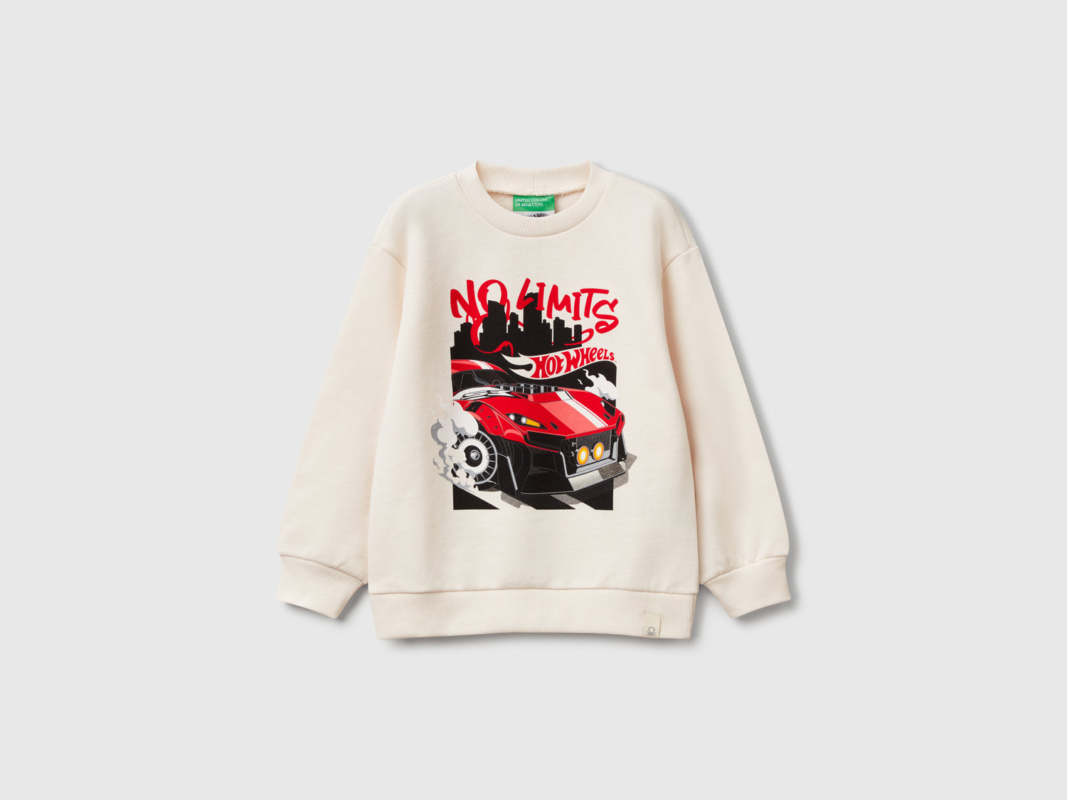 Felpa Hot Wheels da bimbo bianco panna | Benetton Outlet