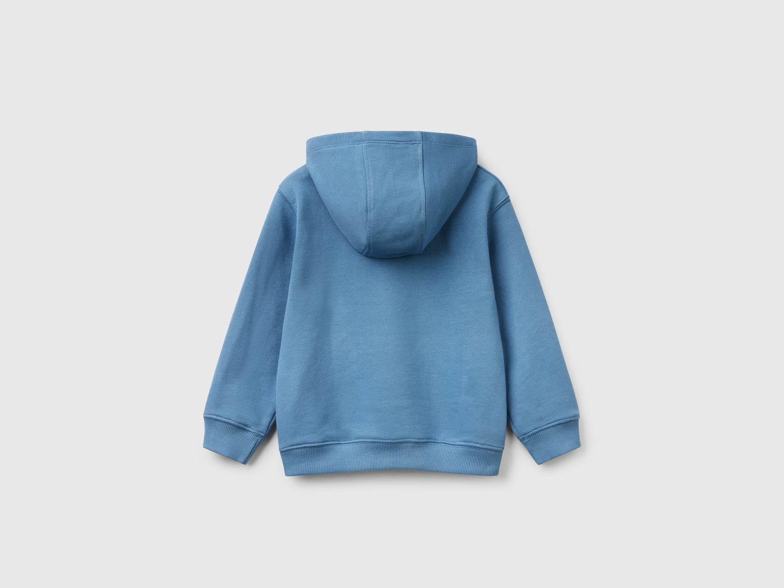 Felpa con cappuccio 100% cotone da bimbo azzurro 2 | Benetton Outlet