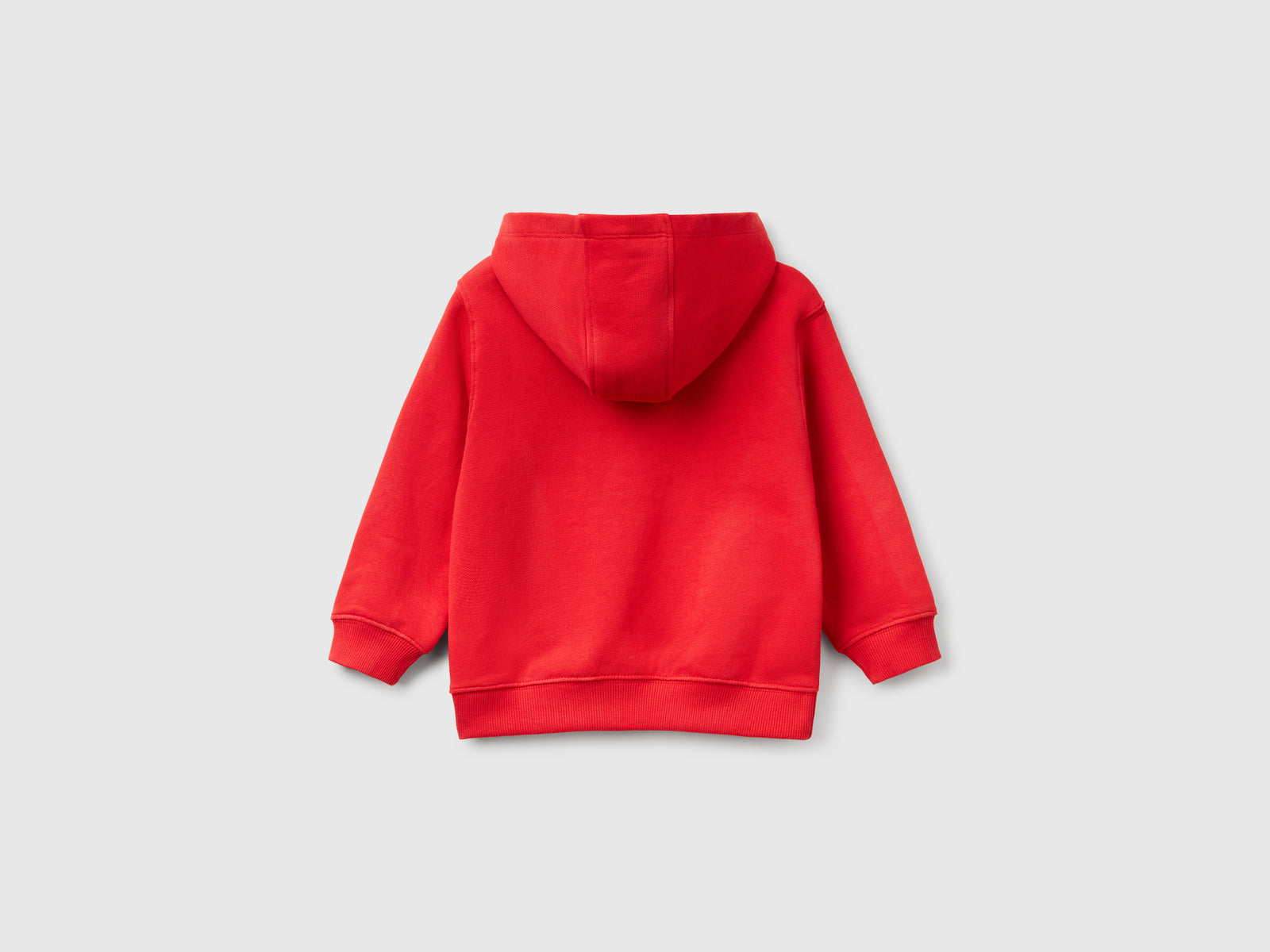 Felpa con cappuccio 100% cotone da bimbo rosso 2 | Benetton Outlet