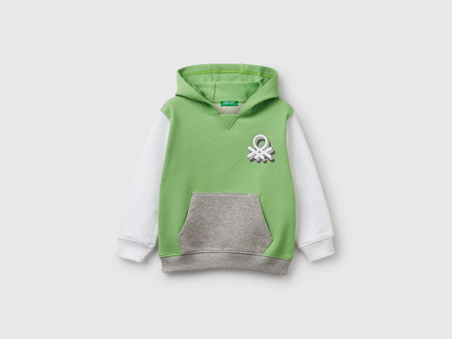 Felpa con cappuccio 100% cotone da bimbo multi-color | Benetton Outlet