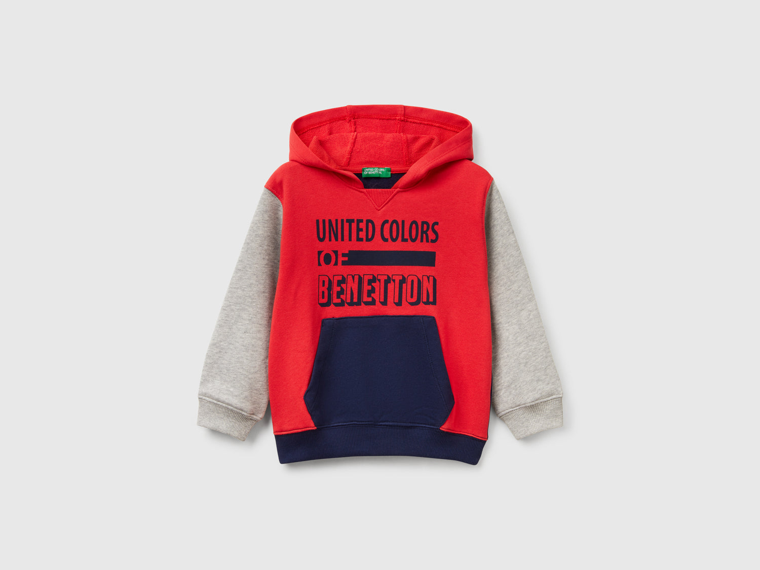 Felpa con cappuccio 100% cotone da bimbo multi-color | Benetton Outlet