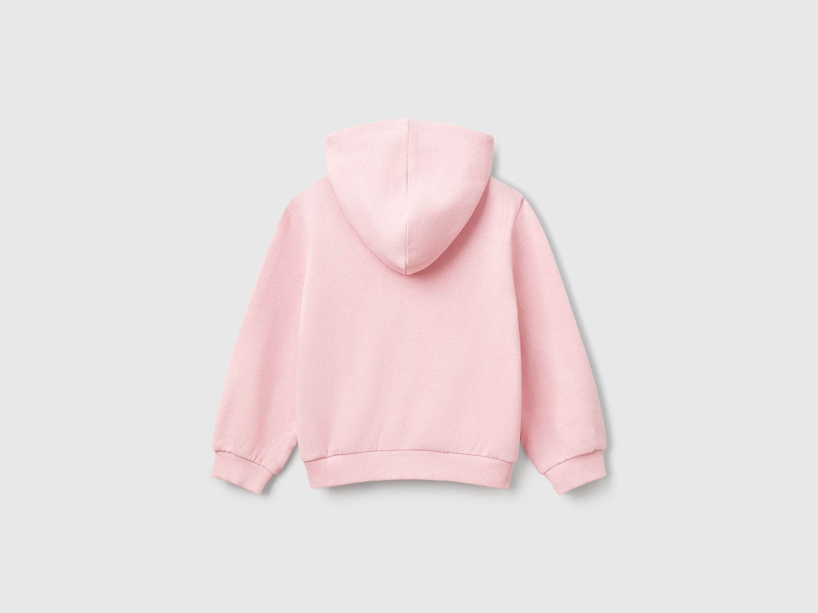Felpa con cappuccio e paillettes da bimba rosa 2 | Benetton Outlet