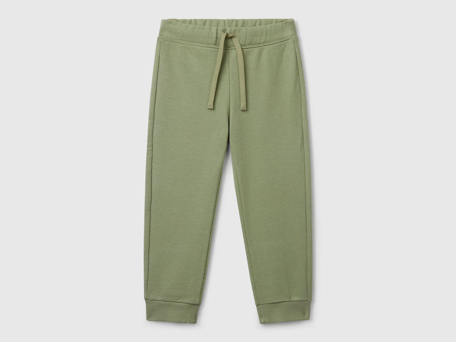 Joggers in felpa regular fit da bimbo verde oliva | Benetton Outlet