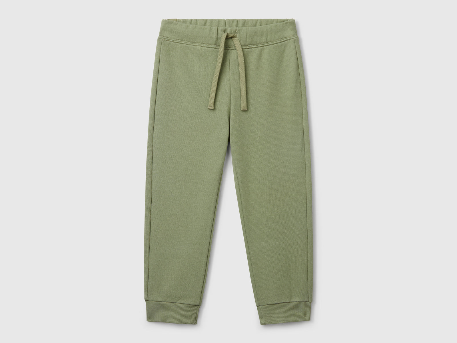 Joggers in felpa regular fit da bimbo verde oliva | Benetton Outlet