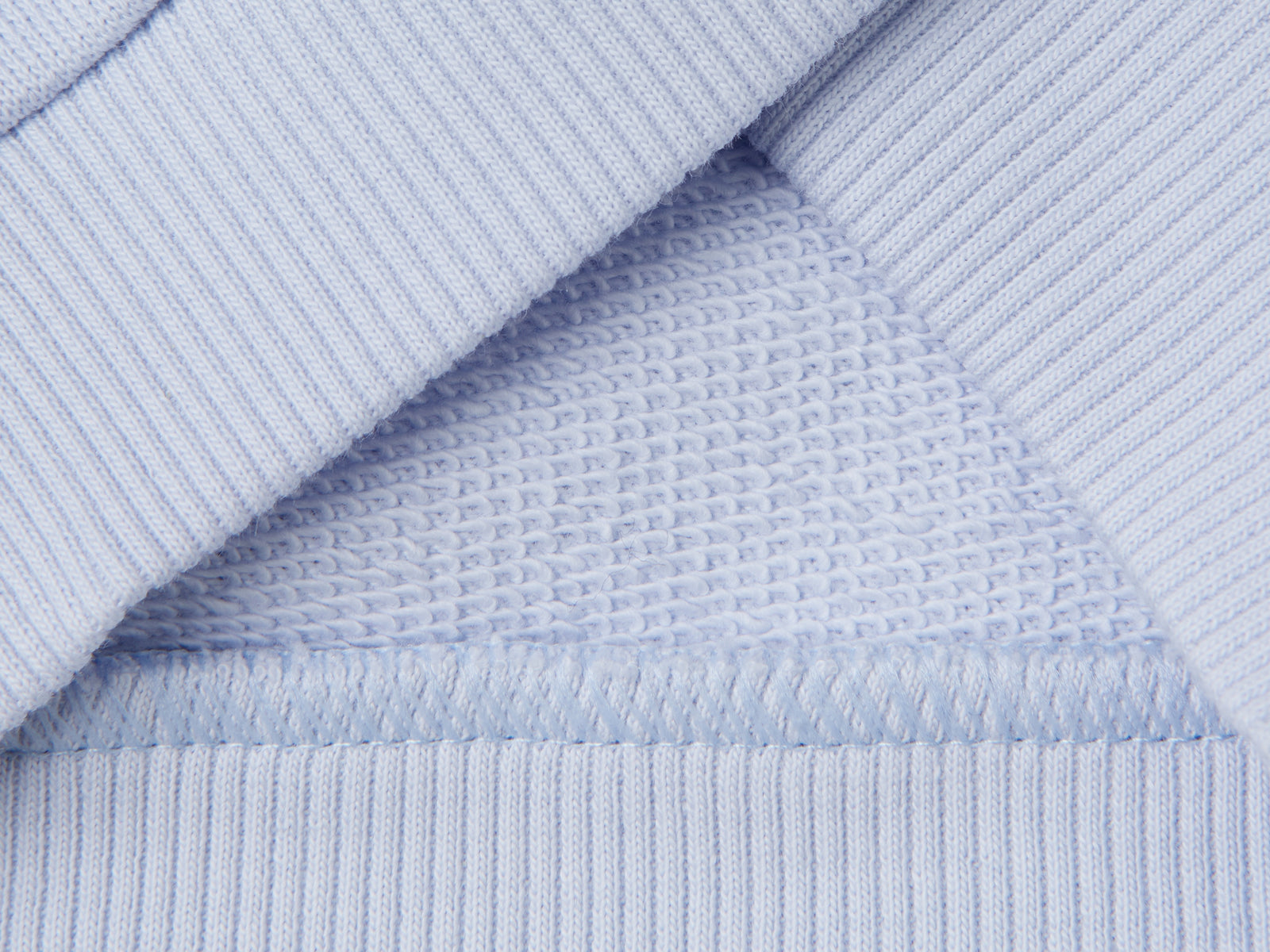 Felpa con cappuccio in cotone da neonato celeste 3 | Benetton Outlet