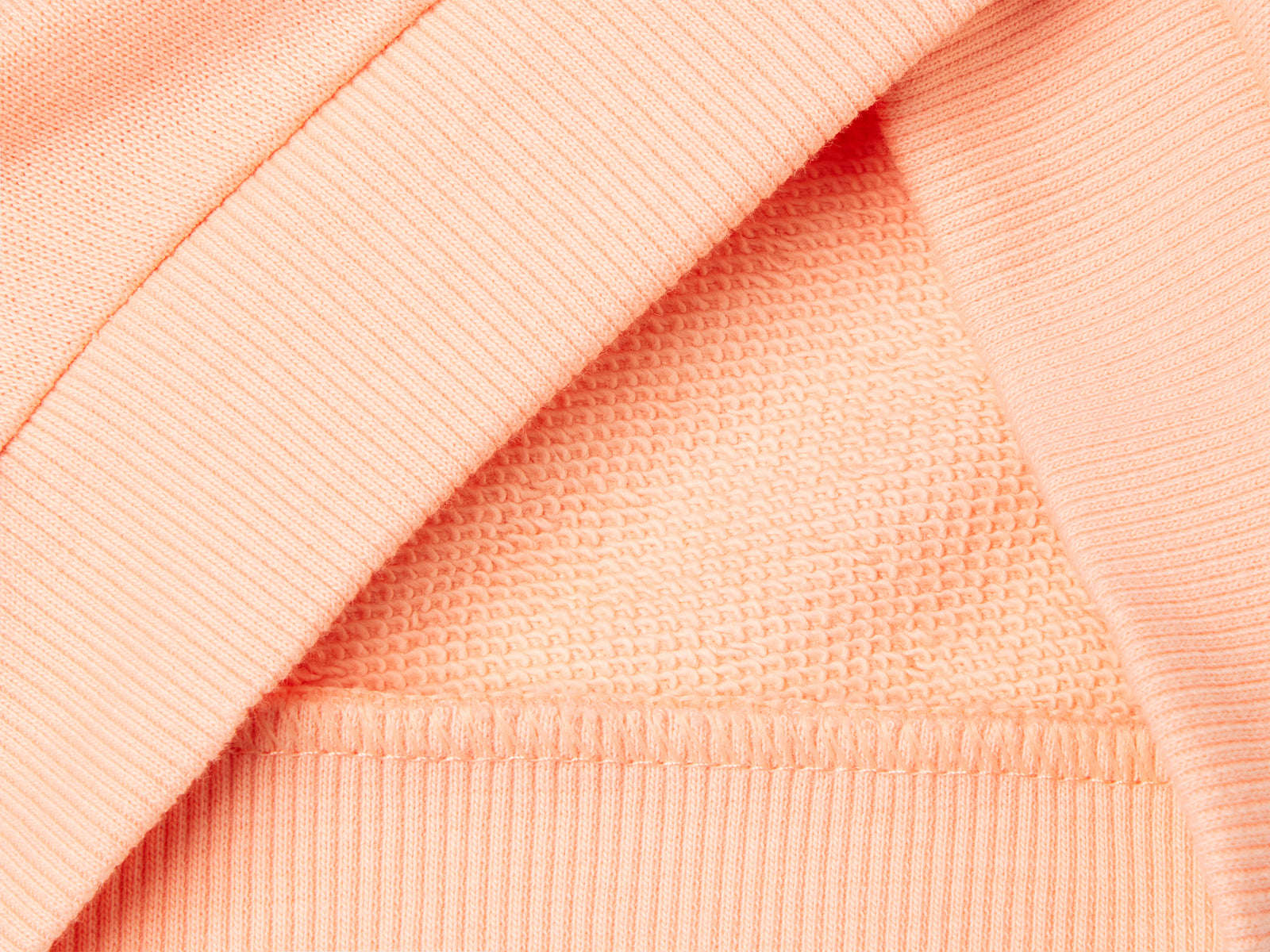 Felpa con cappuccio in cotone da neonato pesca 3 | Benetton Outlet