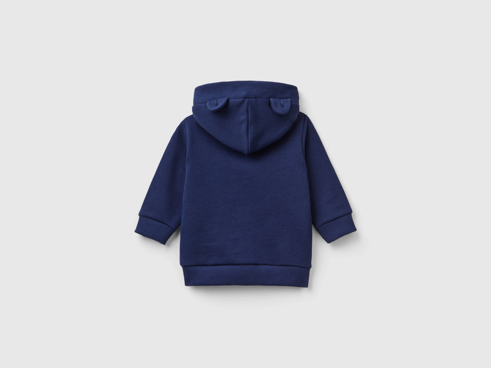 Felpa con cappuccio in cotone da neonato blu scuro 2 | Benetton Outlet