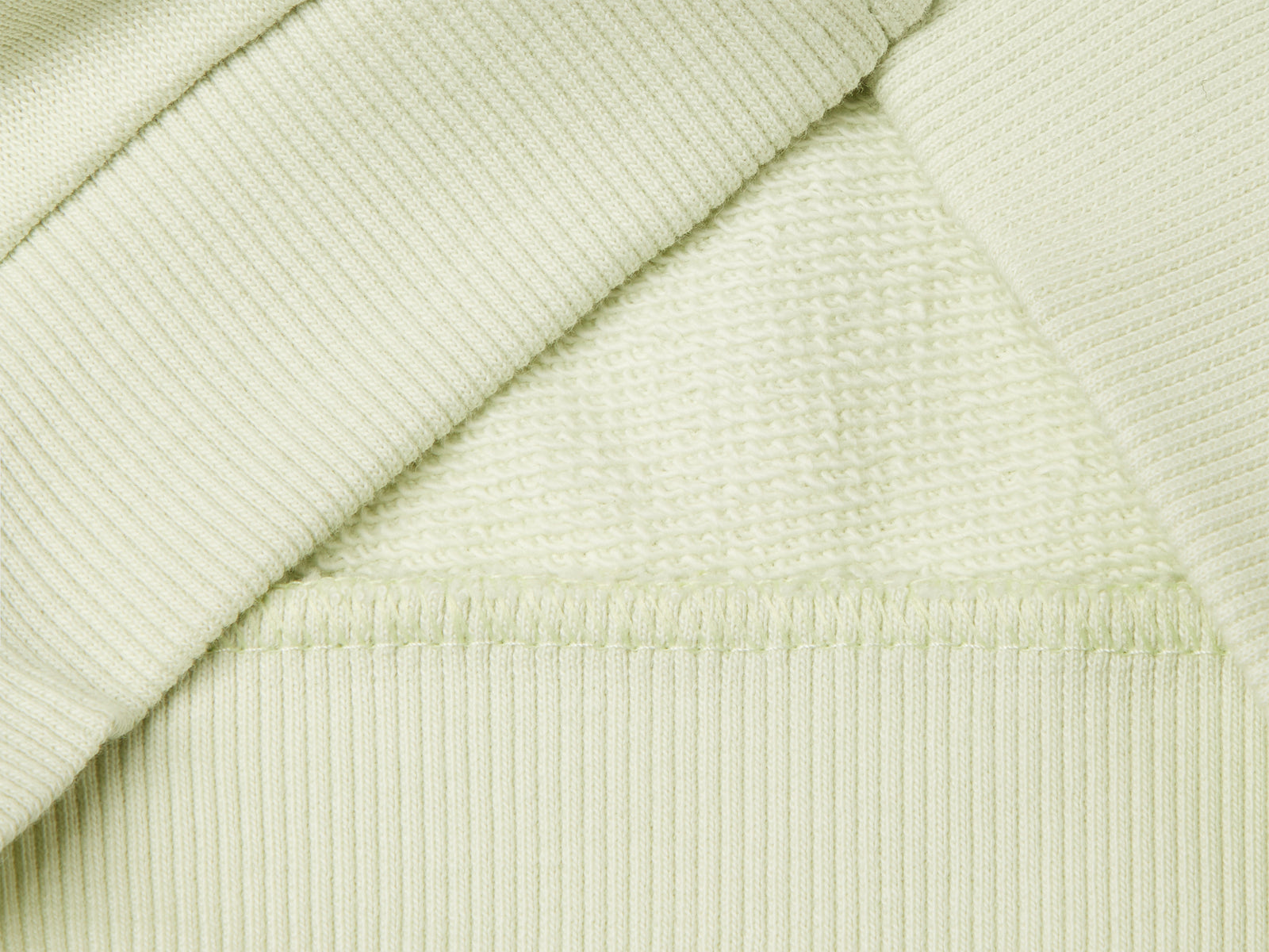 Felpa con cappuccio in cotone da neonato verde chiaro 3 | Benetton Outlet