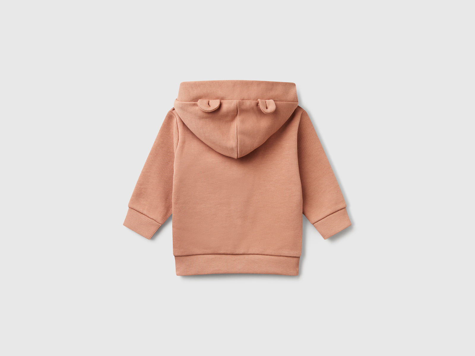 Felpa con cappuccio in cotone da neonato cammello 2 | Benetton Outlet