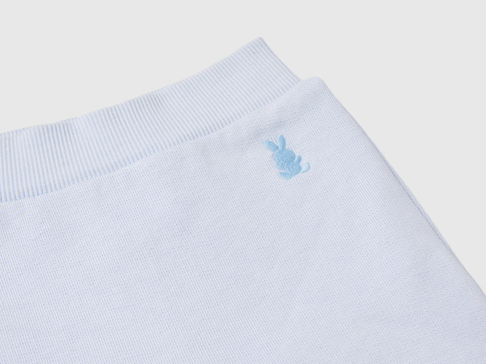 Pantaloni in felpa di cotone da neonato celeste 3 | Benetton Outlet