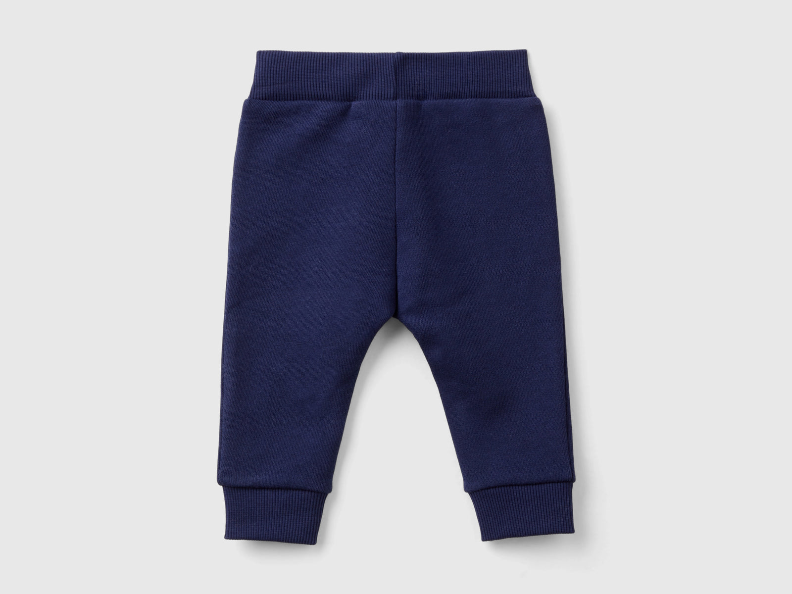 Pantaloni in felpa di cotone da neonato blu scuro 2 | Benetton Outlet
