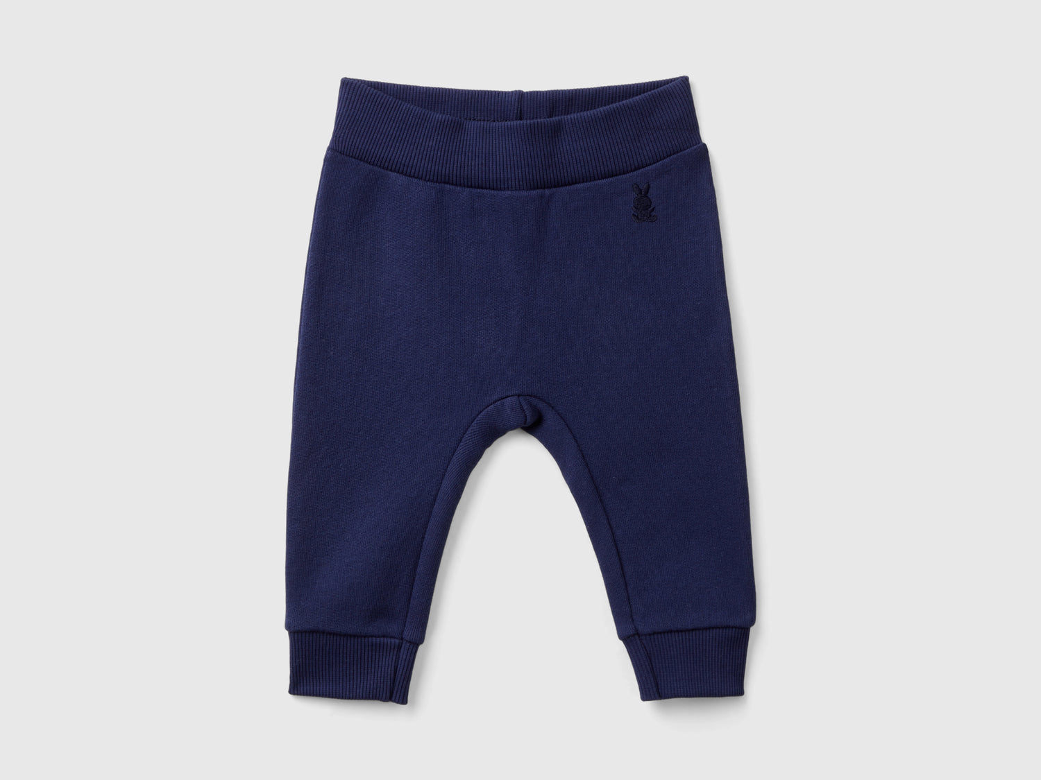 Pantaloni in felpa di cotone da neonato blu scuro | Benetton Outlet