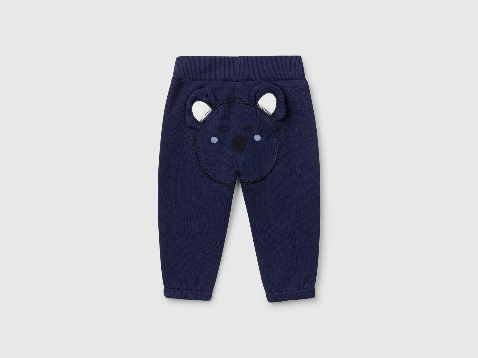 Pantaloni in felpa di cotone da neonato blu scuro 2 | Benetton Outlet