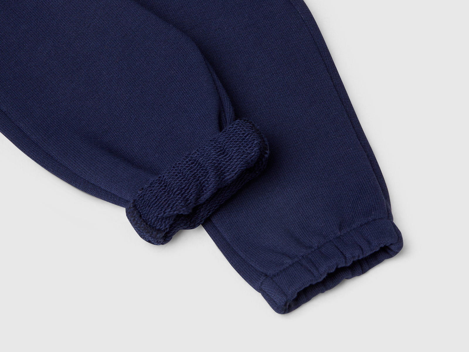 Pantaloni in felpa di cotone da neonato blu scuro 3 | Benetton Outlet