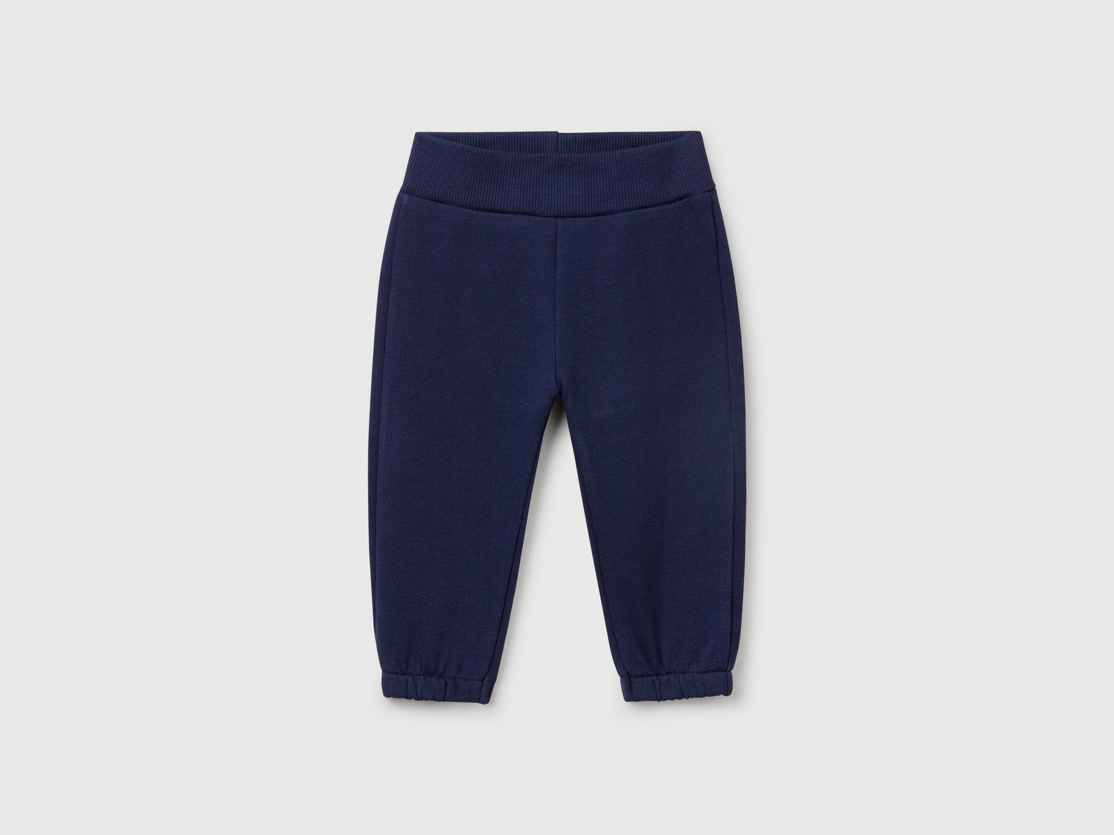 Pantaloni in felpa di cotone da neonato blu scuro | Benetton Outlet