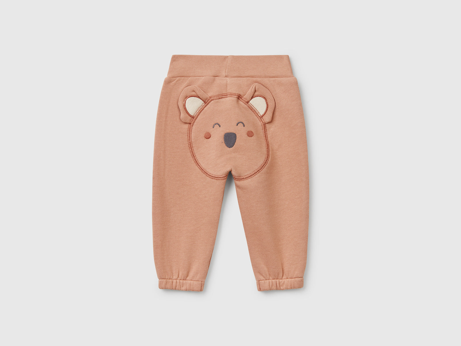 Pantaloni in felpa di cotone da neonato cammello 2 | Benetton Outlet