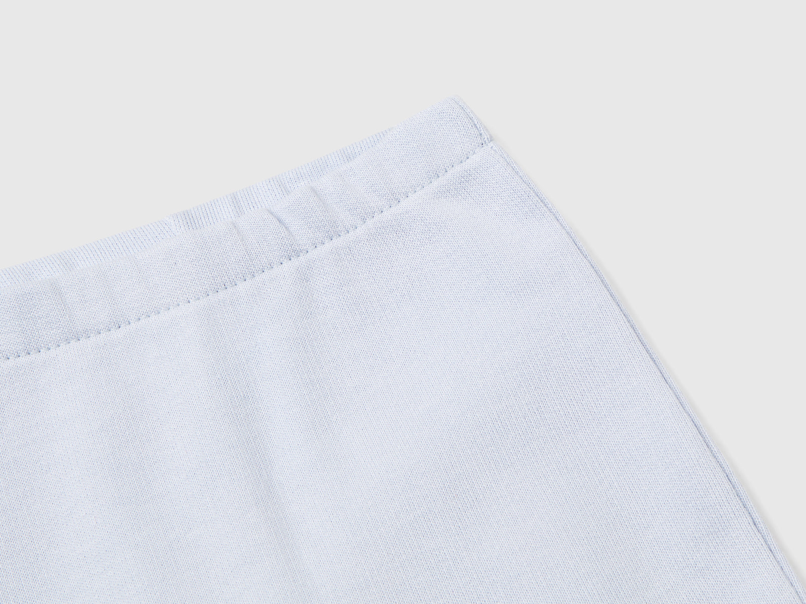 Completino in felpa di cotone da neonato celeste 4 | Benetton Outlet
