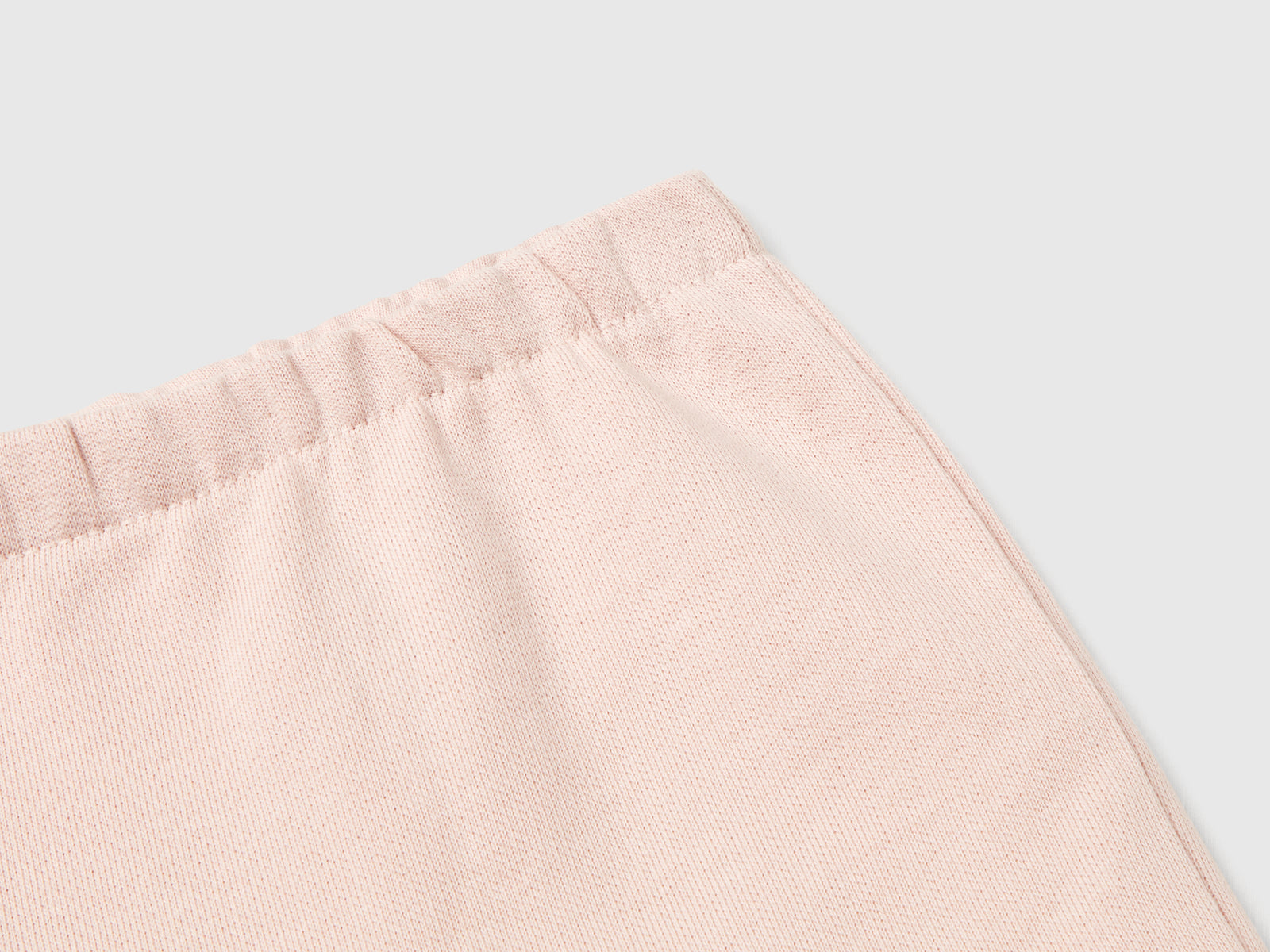 Completino in felpa di cotone da neonato rosa tenue 4 | Benetton Outlet
