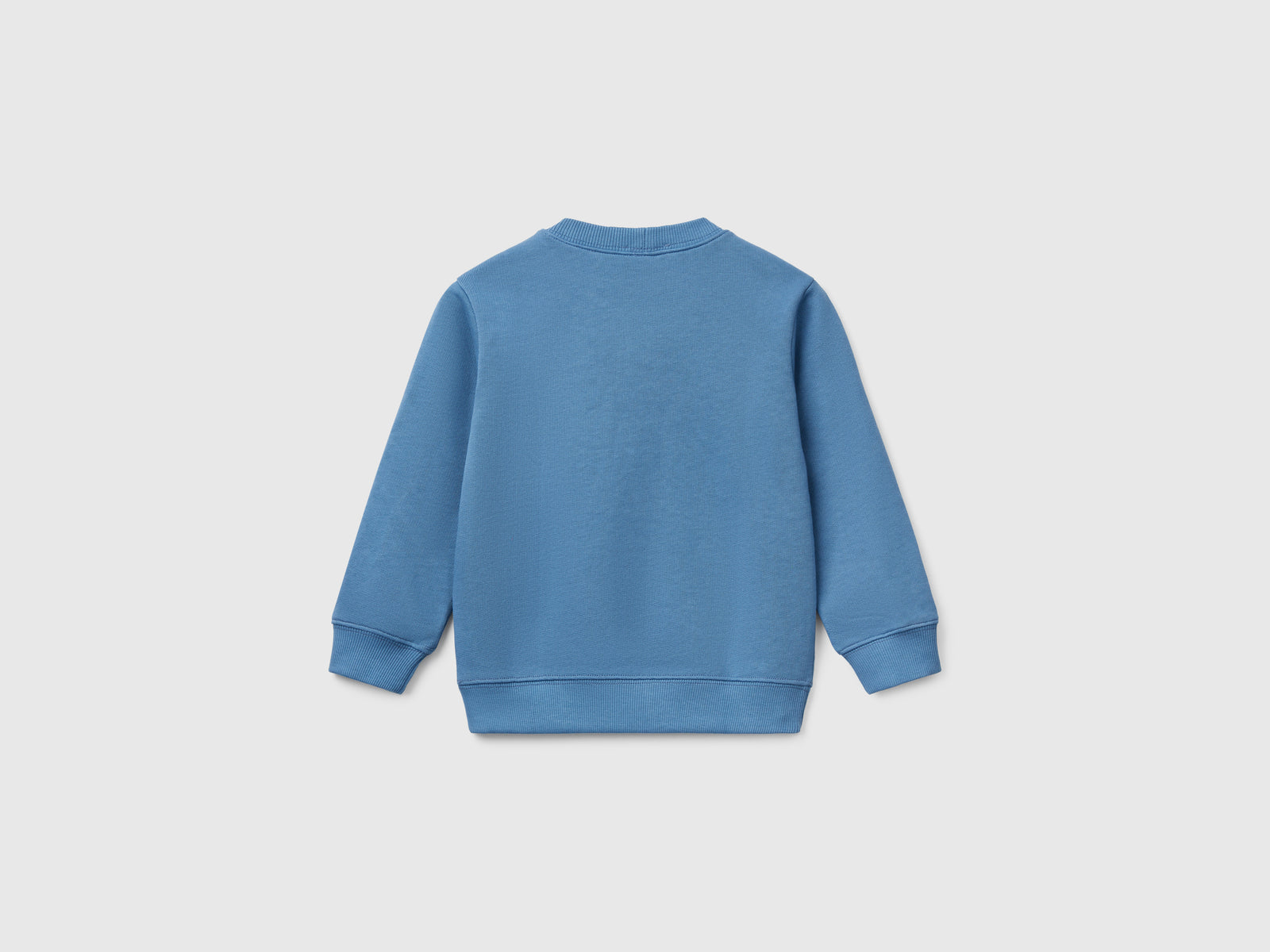Felpa in cotone con stampa da bimbo azzurro 2 | Benetton Outlet