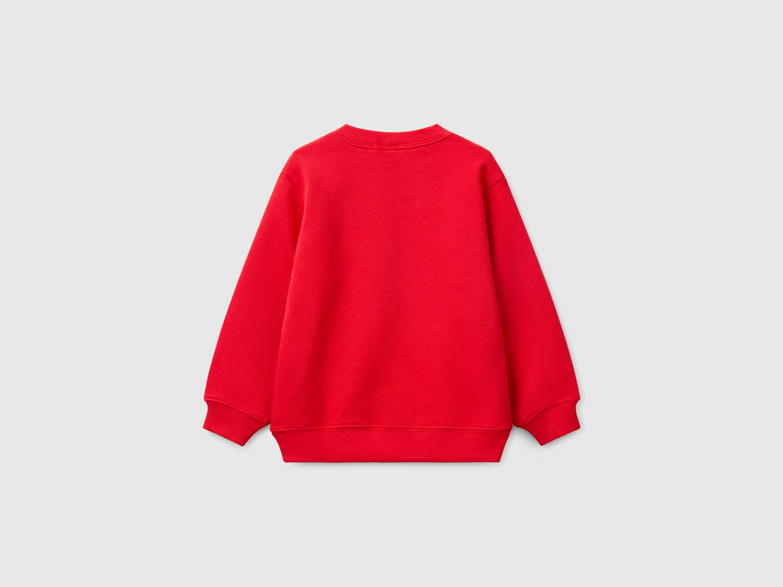 Felpa in cotone con stampa da bimbo rosso 2 | Benetton Outlet
