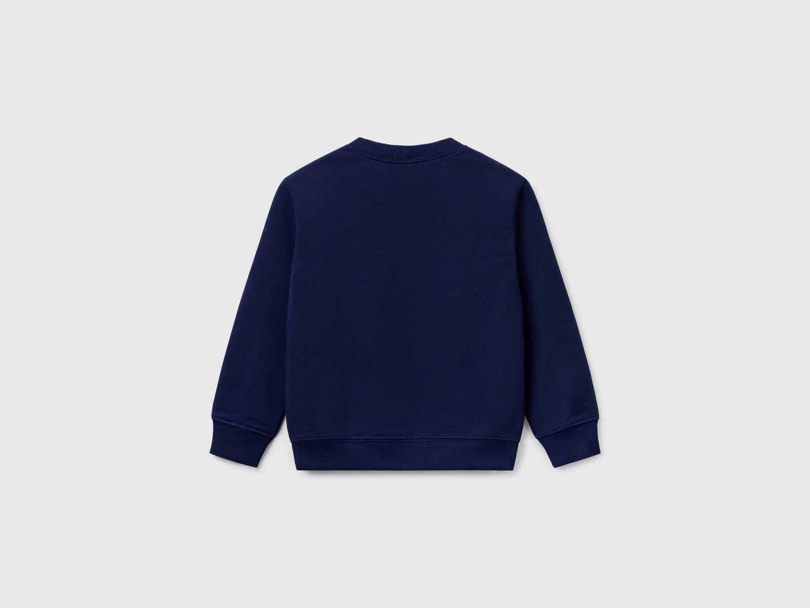 Felpa in cotone con stampa da bimbo blu scuro 2 | Benetton Outlet