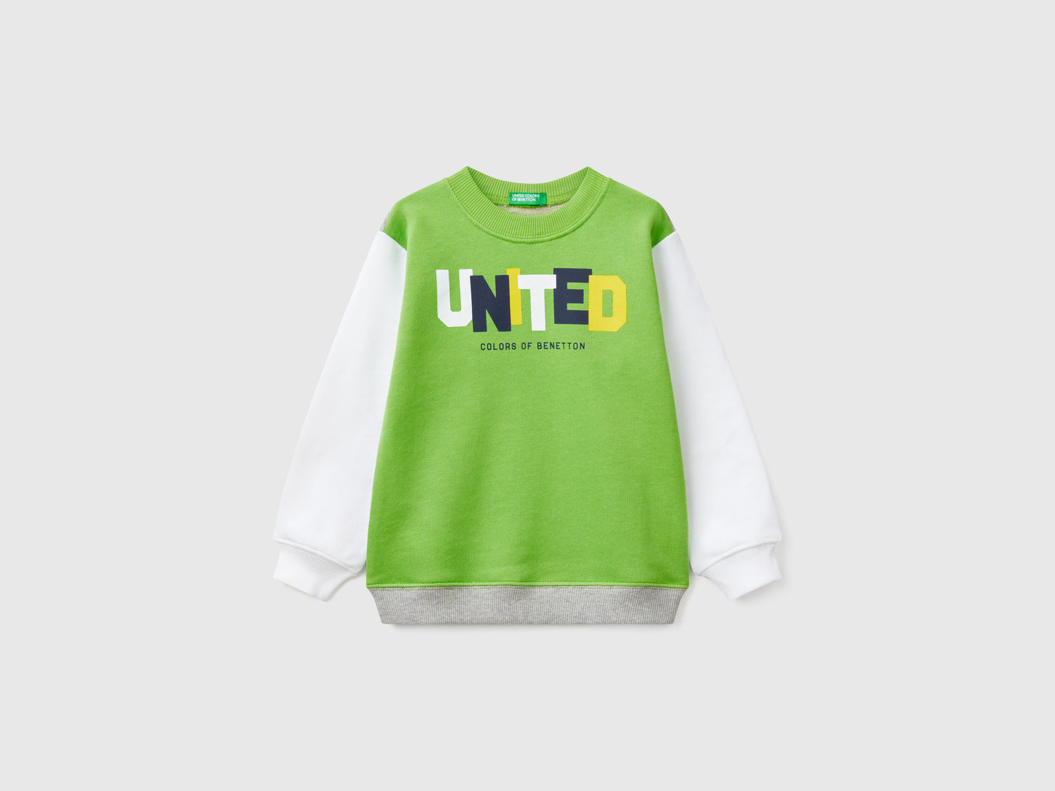 Felpa in cotone con stampa da bimbo multi-color | Benetton Outlet