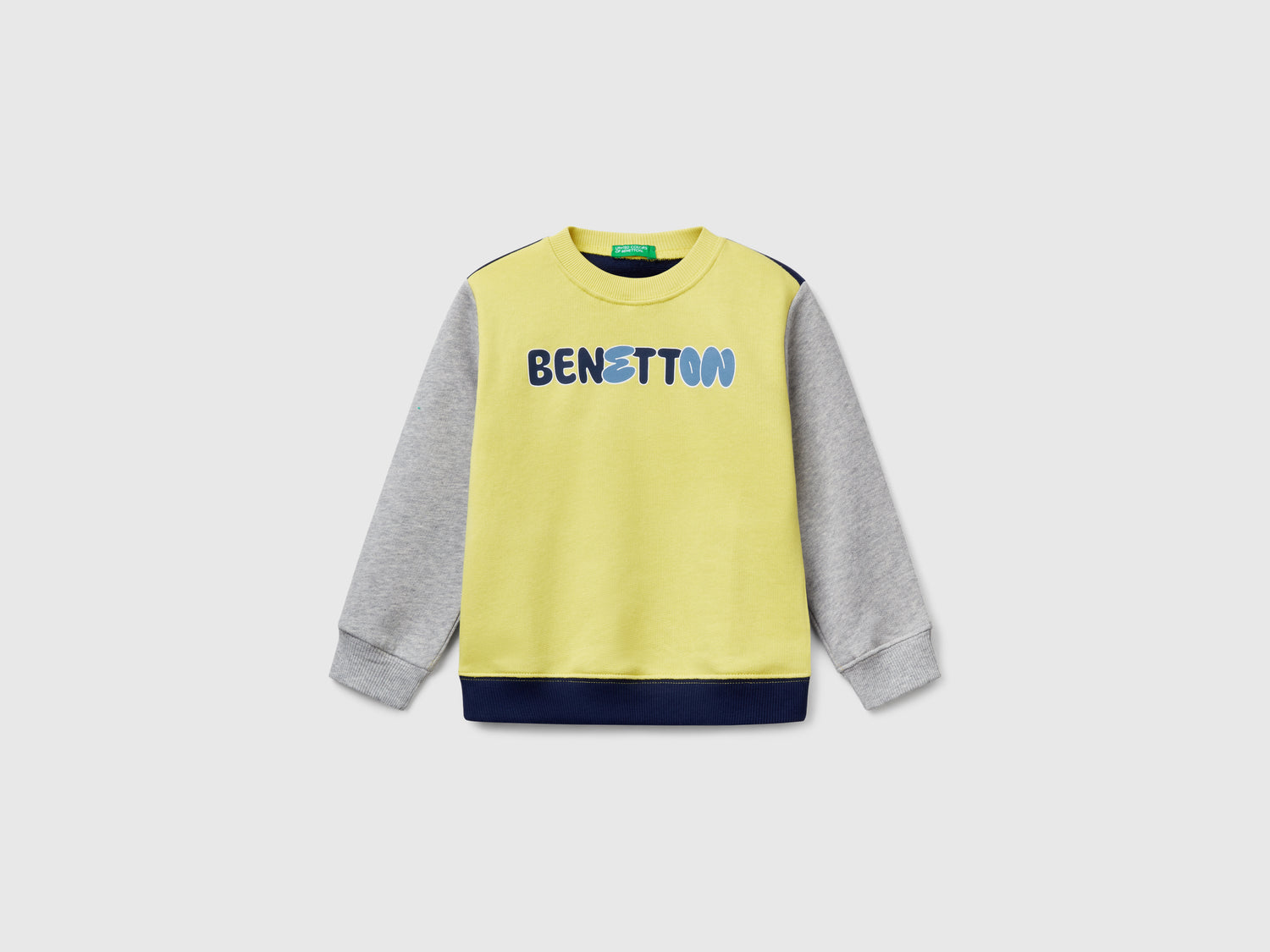 Felpa in cotone con stampa da bimbo multi-color | Benetton Outlet