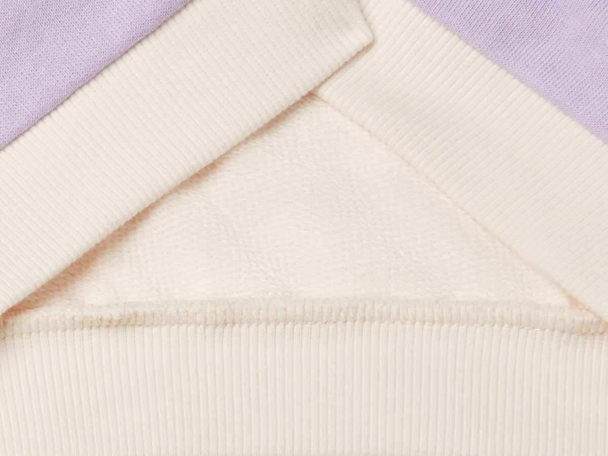 Felpa in cotone con stampa glitter