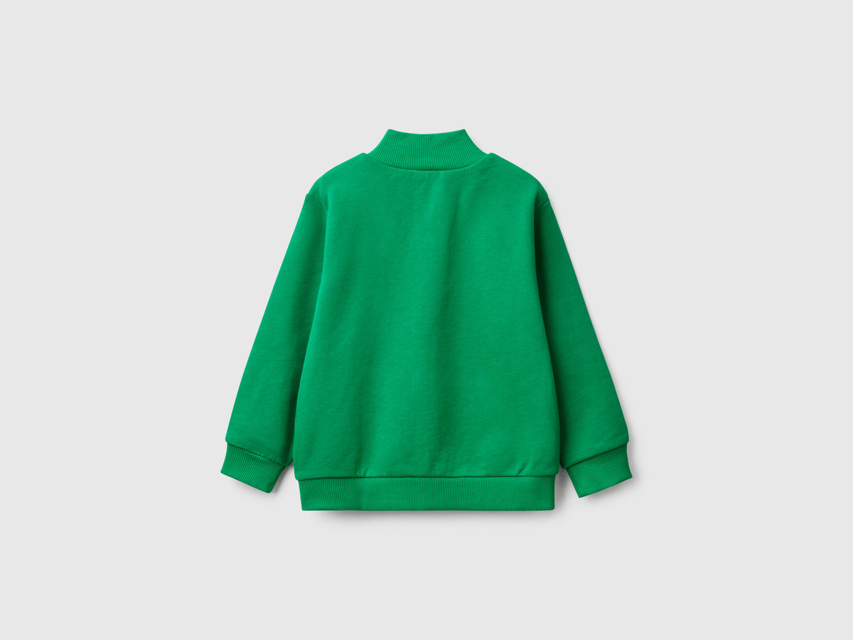 Felpa in cotone con zip