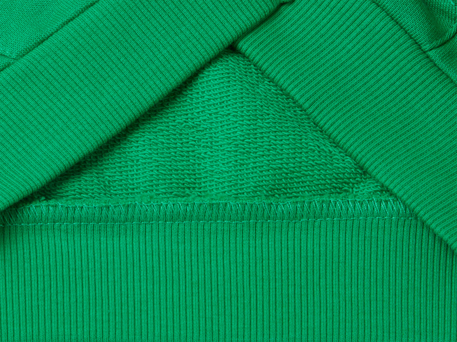 Felpa in cotone con zip da bimbo verde 3 | Benetton Outlet