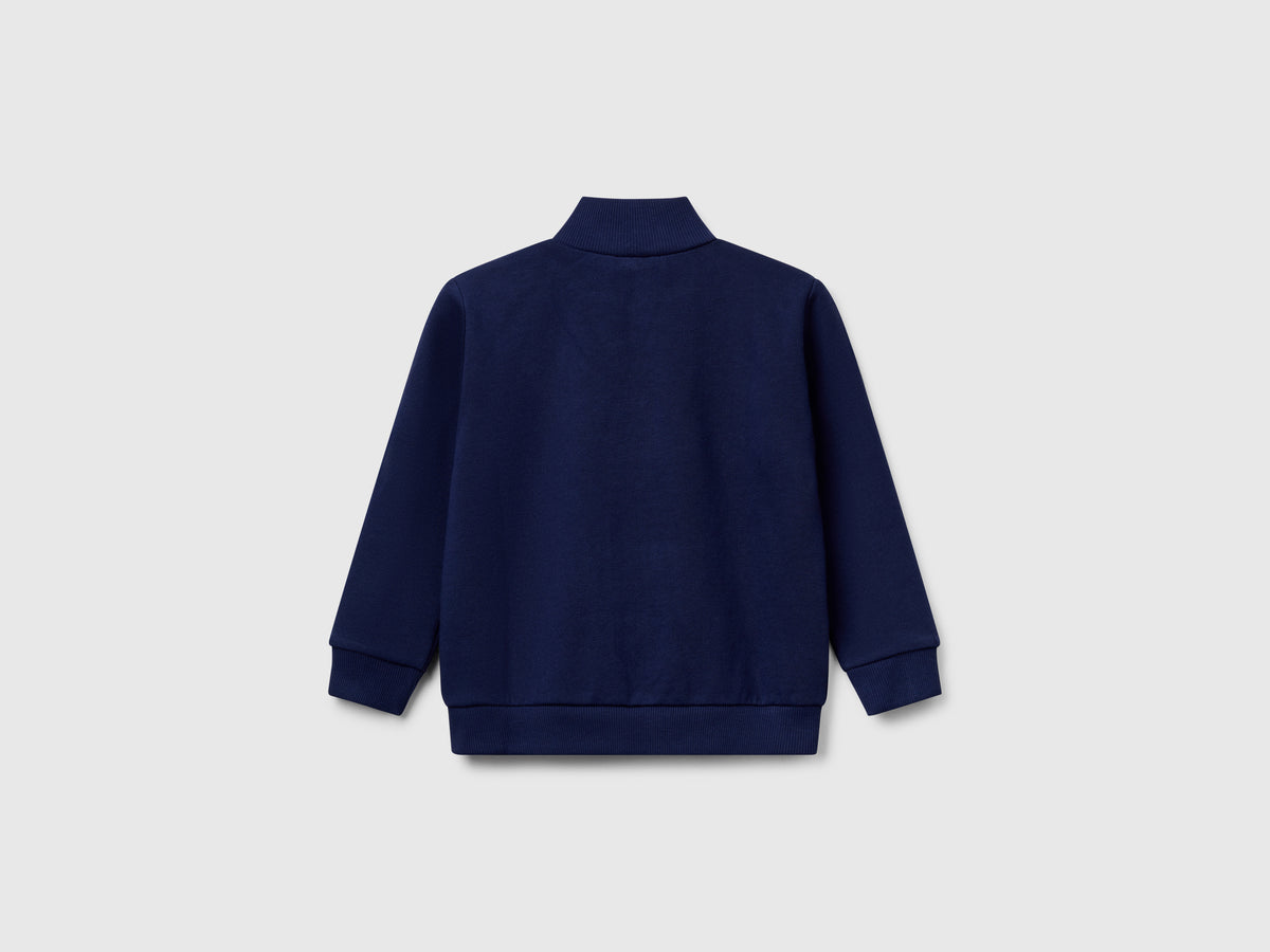 Felpa in cotone con zip