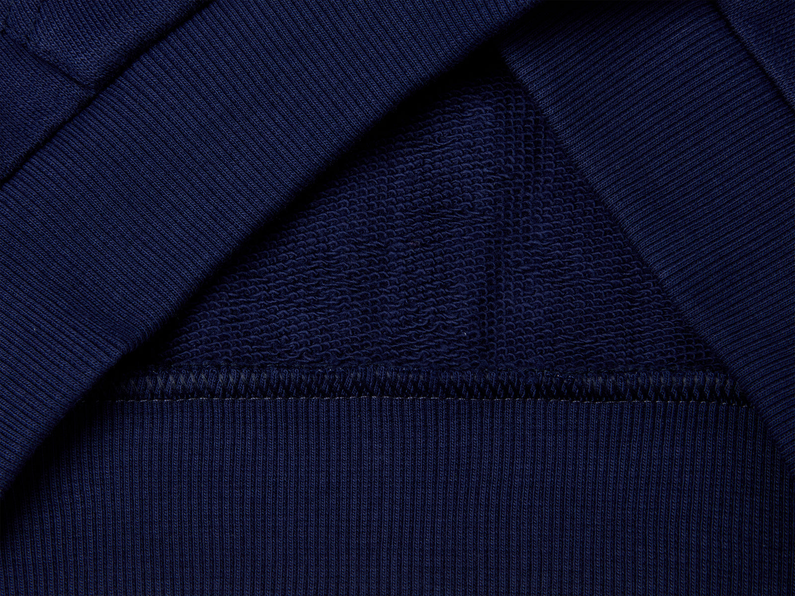 Felpa in cotone con zip da bimbo blu scuro 3 | Benetton Outlet