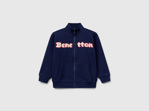 Felpa in cotone con zip