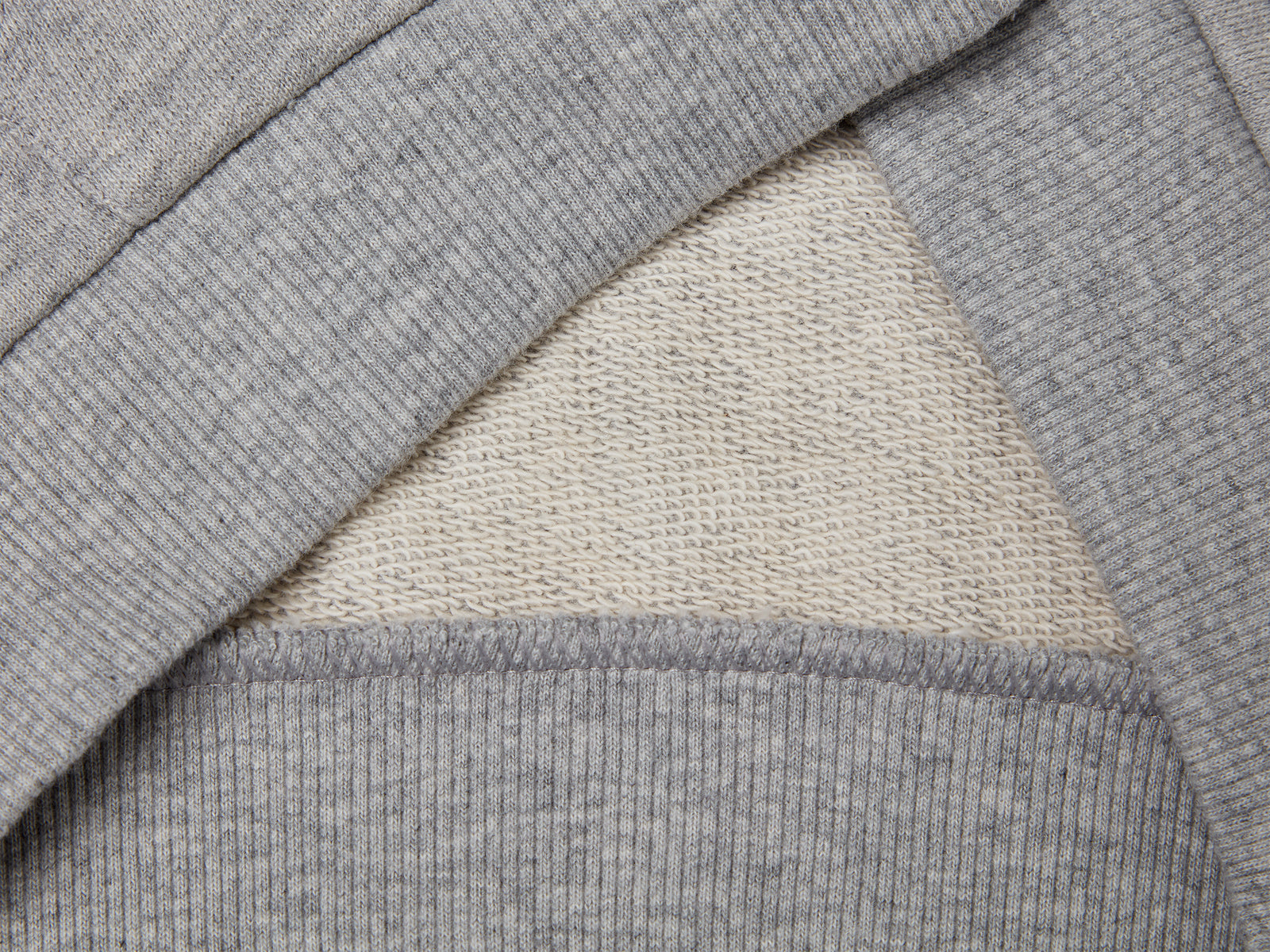 Felpa in cotone con zip da bimbo grigio chiaro 3 | Benetton Outlet