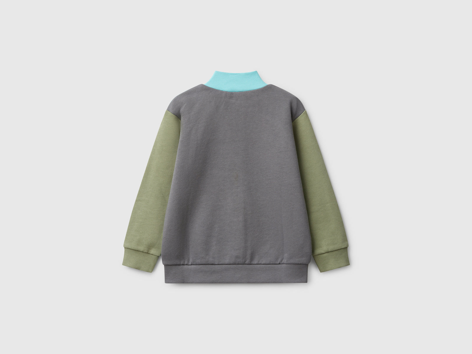 Felpa in cotone con zip da bimbo multi-color 2 | Benetton Outlet
