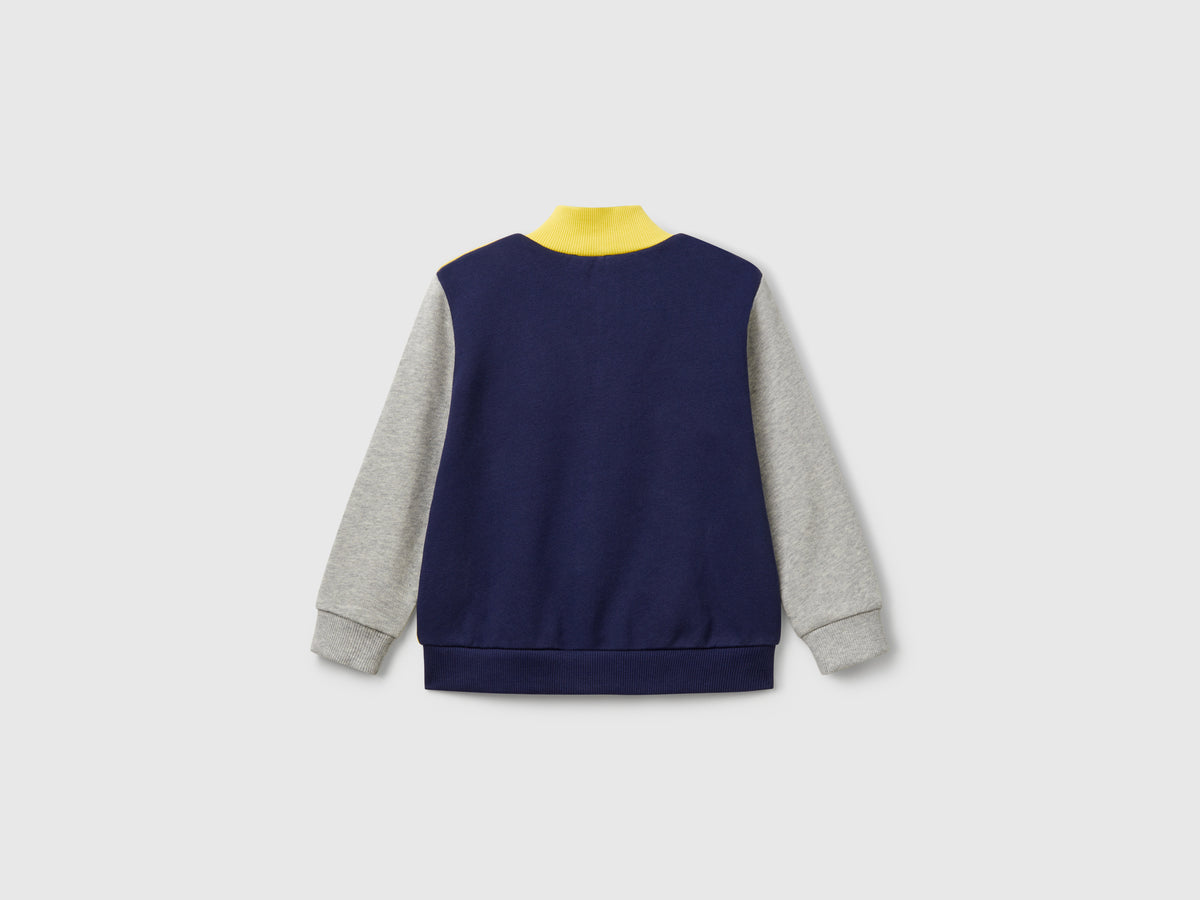 Felpa in cotone con zip