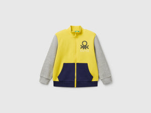 Felpa in cotone con zip