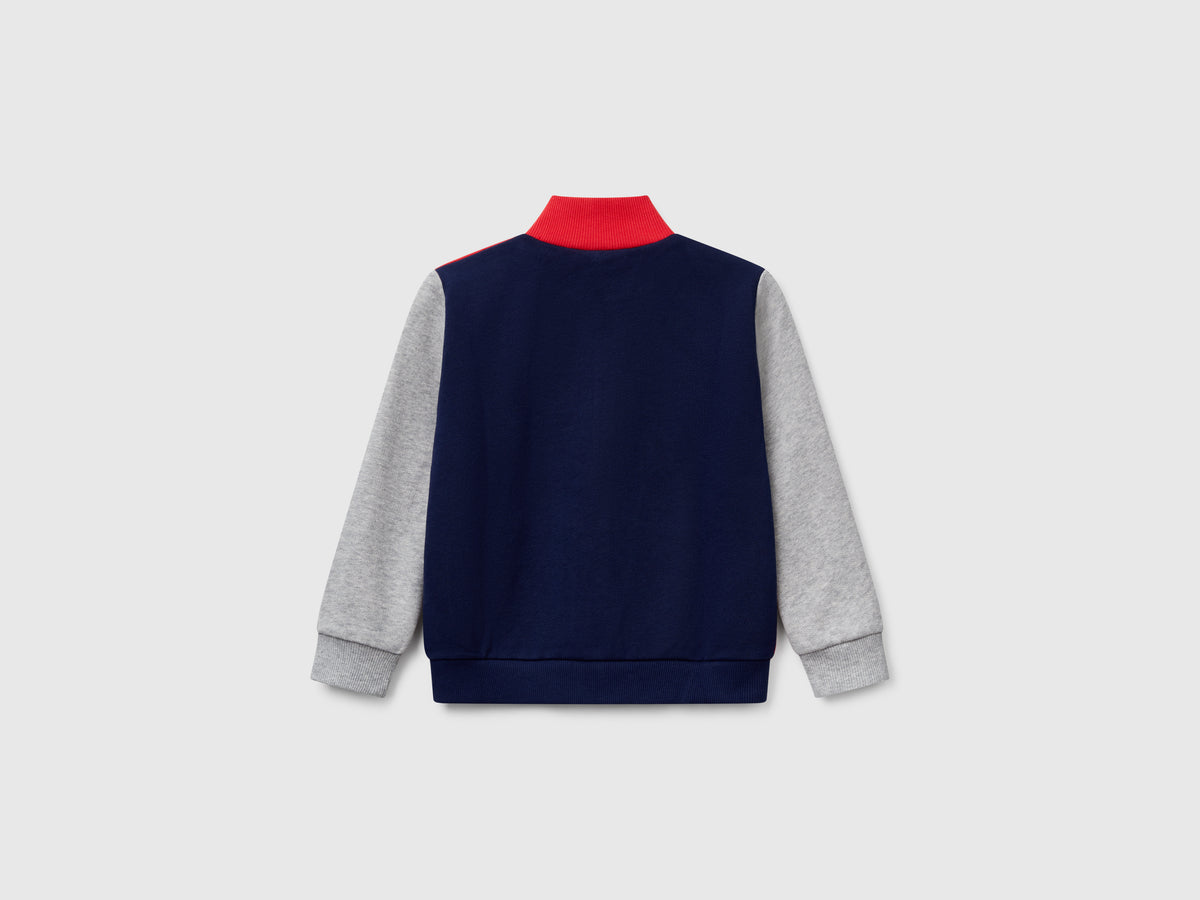 Felpa in cotone con zip