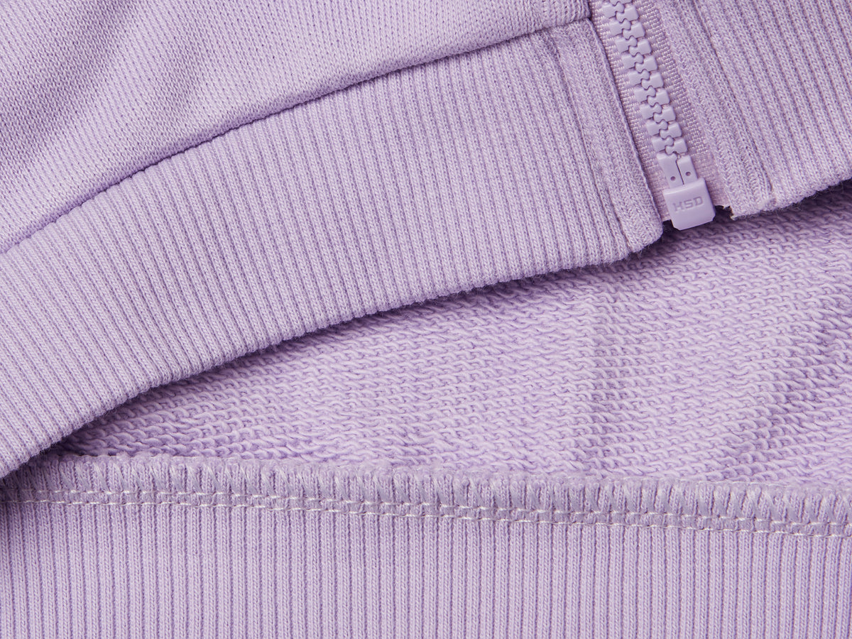 Felpa con zip in cotone