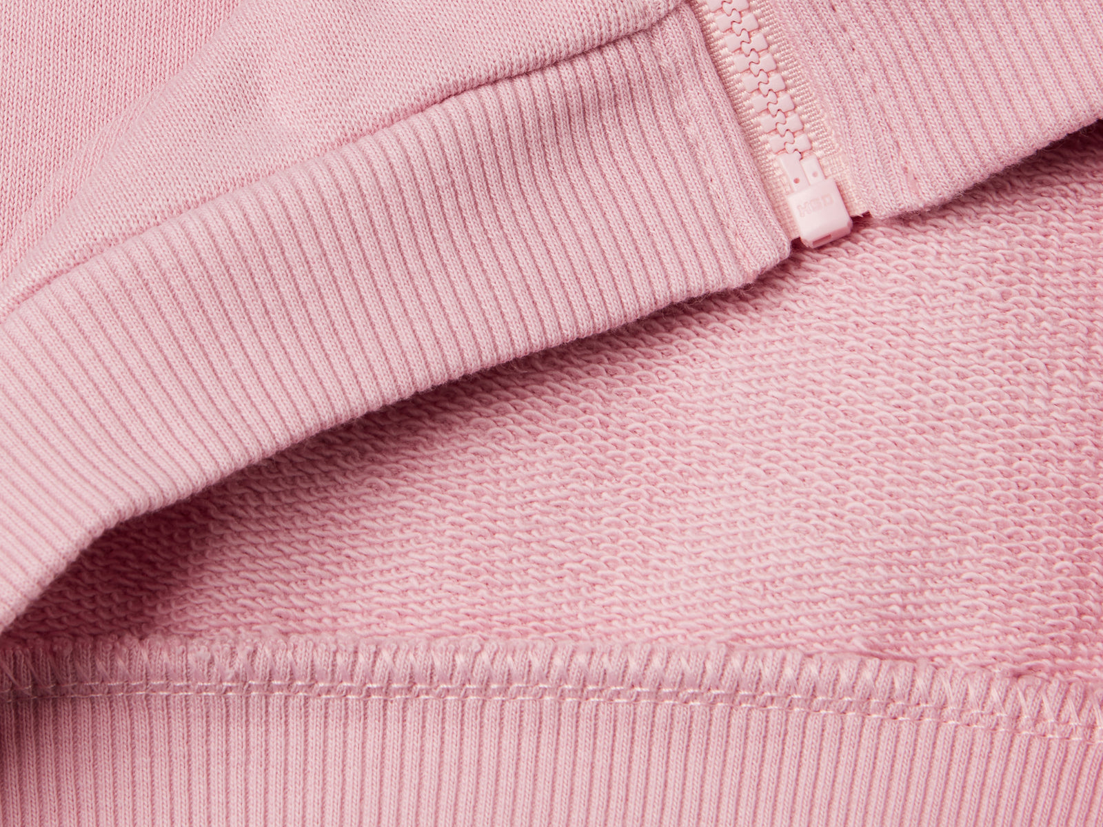 Felpa con zip in cotone da bimba rosa 3 | Benetton Outlet