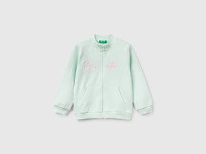 Cotton zip-up sweatshirt