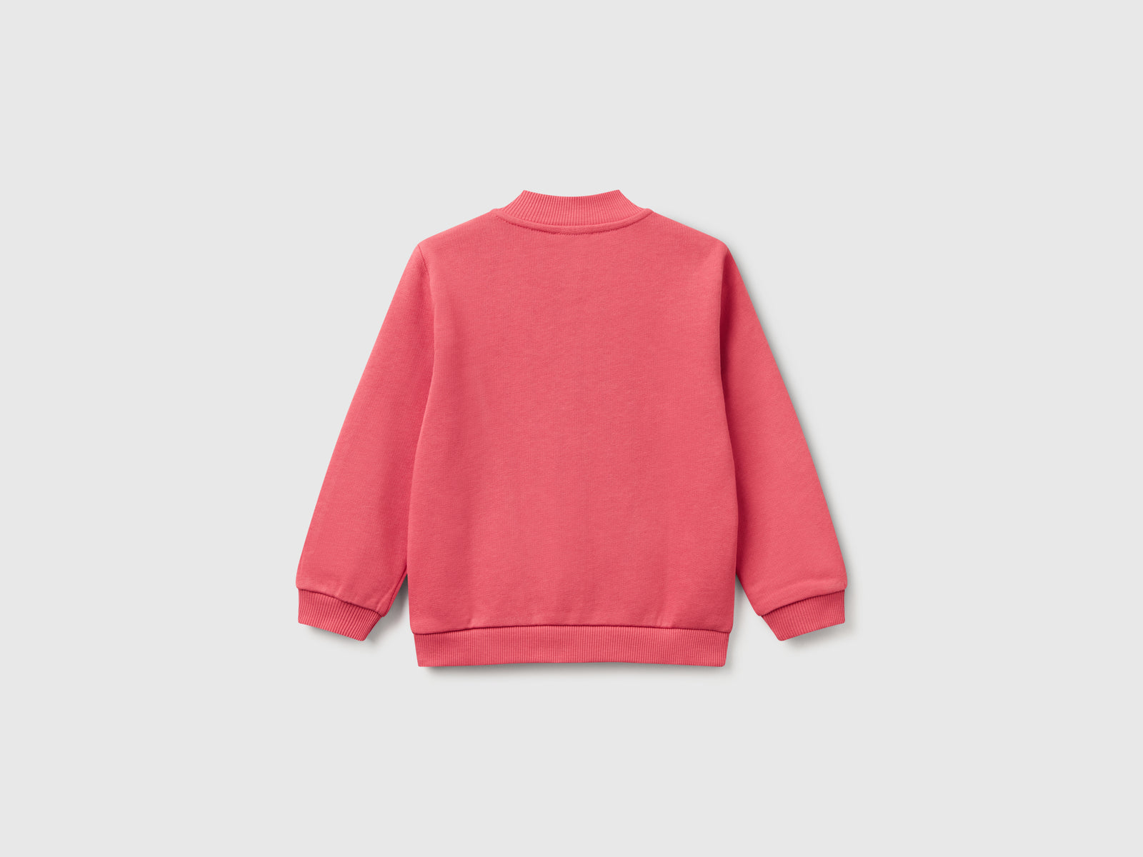 Felpa con zip in cotone da bimba ciclamino 2 | Benetton Outlet