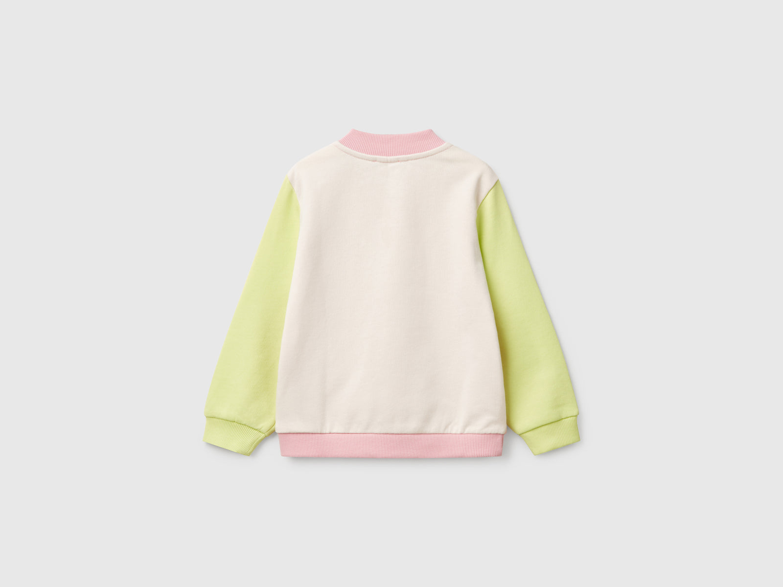 Felpa con zip in cotone da bimba multi-color 2 | Benetton Outlet