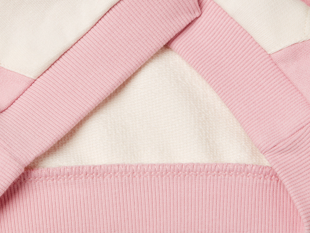 Felpa con zip in cotone