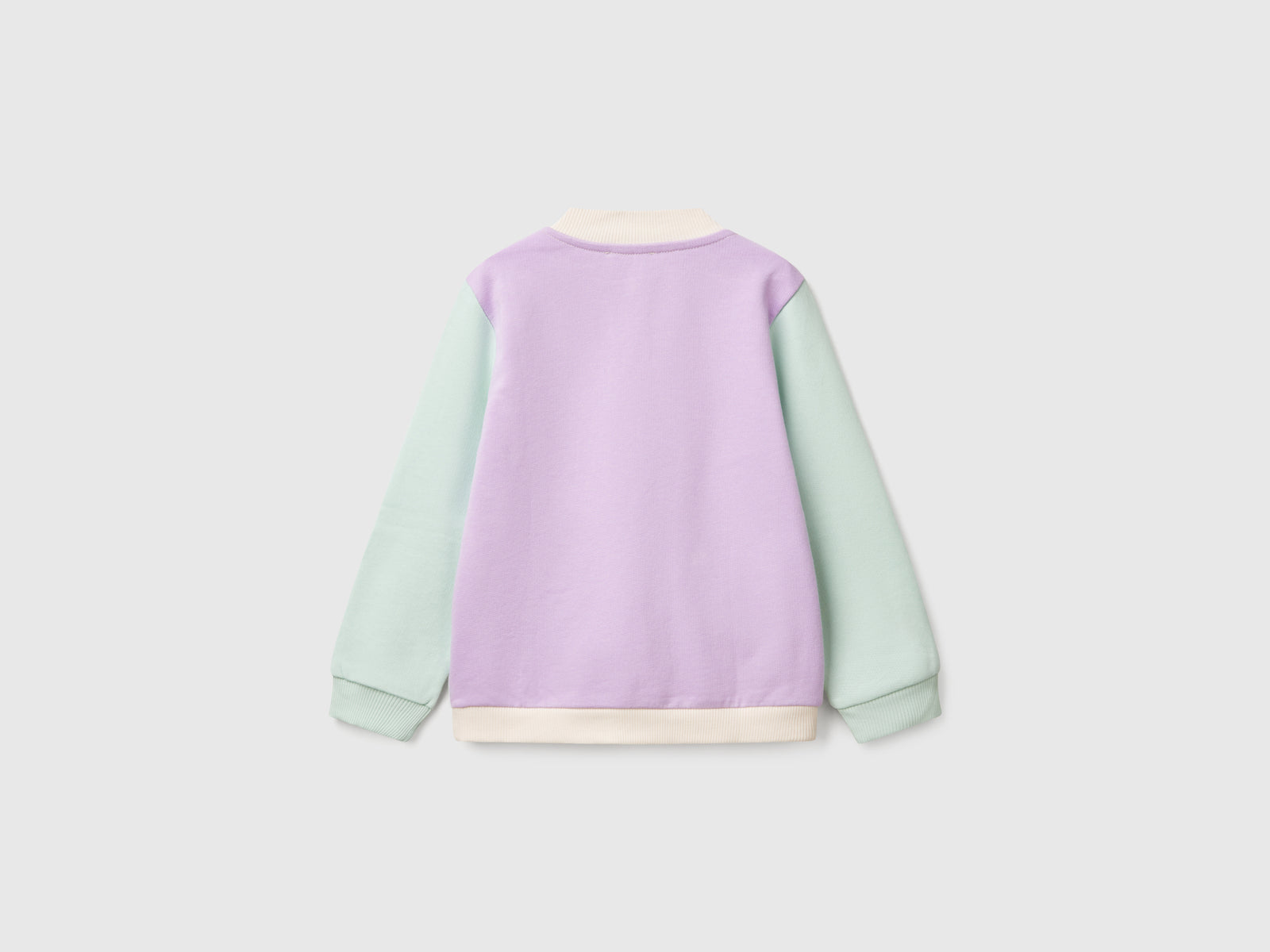 Felpa con zip in cotone da bimba multi-color 2 | Benetton Outlet