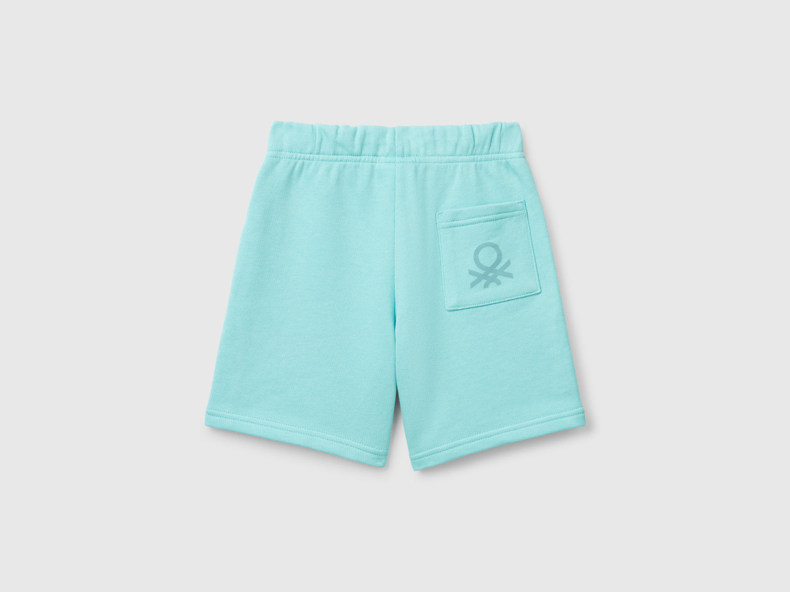 Bermuda in felpa di cotone da bimbo turchese 2 | Benetton Outlet