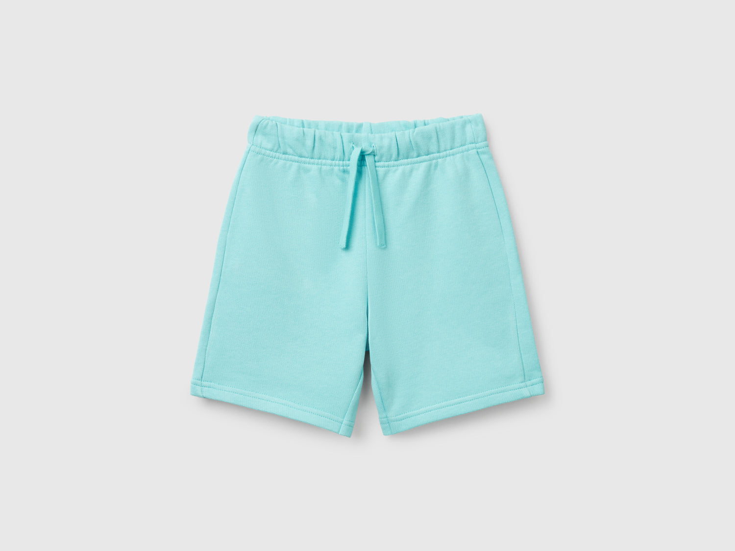 Bermuda in felpa di cotone da bimbo turchese | Benetton Outlet