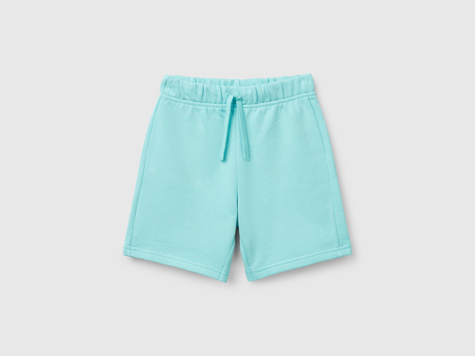 Bermuda in felpa di cotone da bimbo turchese | Benetton Outlet